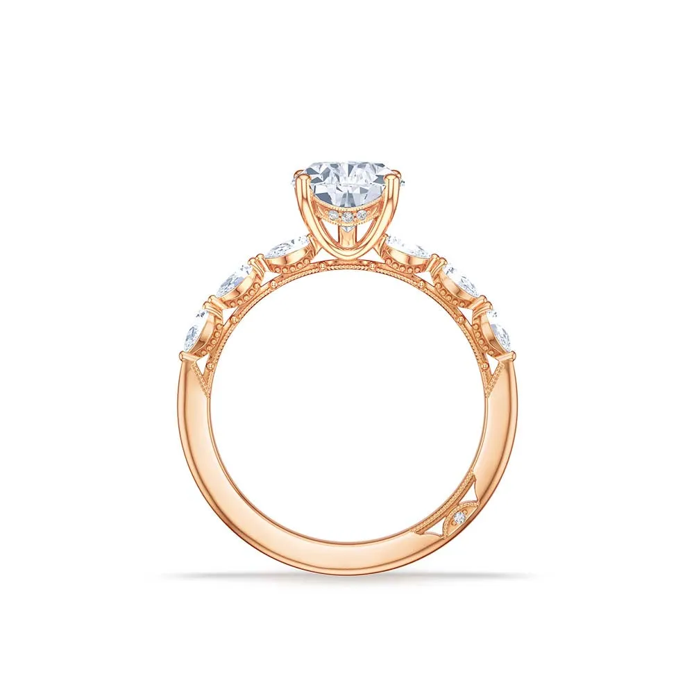 18k Rose Gold Pear Shape Diamond Engagement Ring