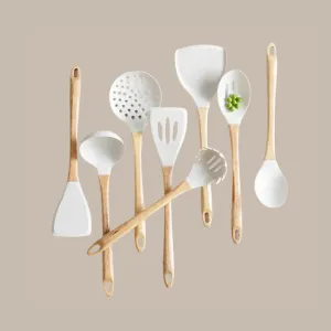 3/8pcs White Kitchenware Set