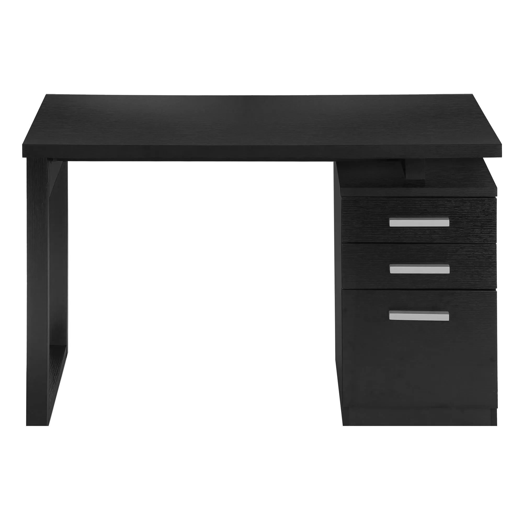 47" Black Floating Computer Desk with Storage