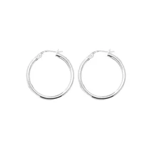 Acotis Silver Classic Hoop Earrings G5257