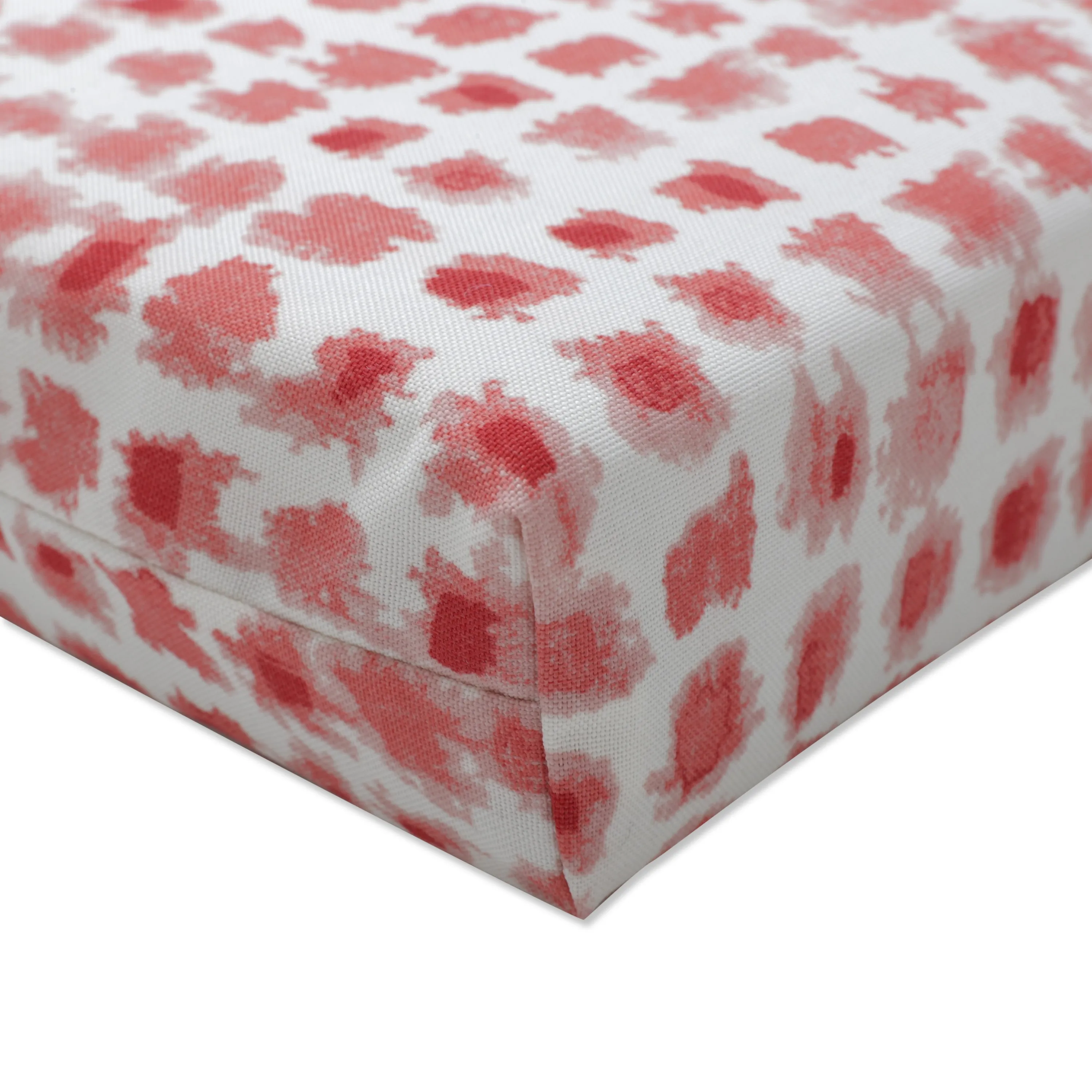 Alauda Coral Isle Red Squared Corners Seat Cushion (Set Of 2)