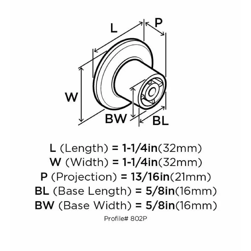 Amerock Allison Round Cabinet Knob 1-1/4 in. D 13/16 in. 1 pk