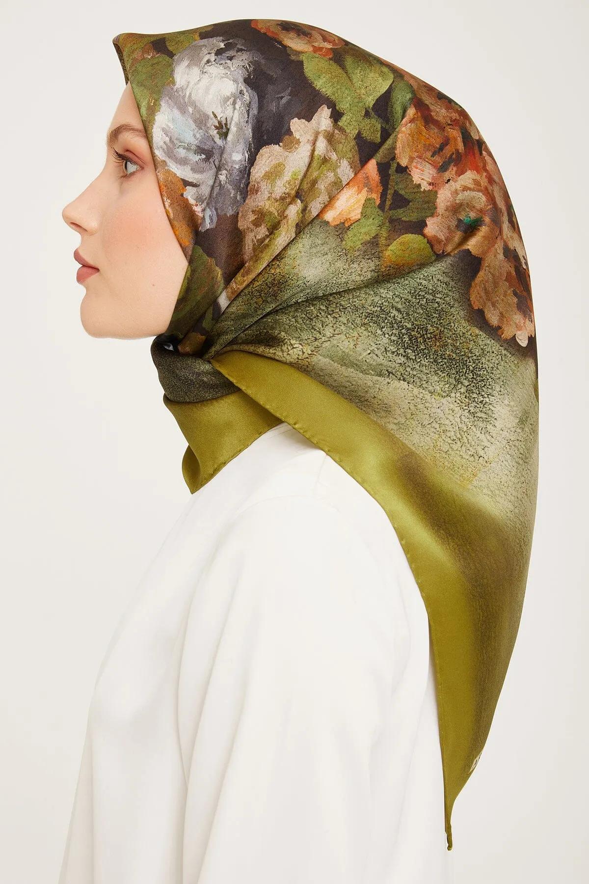 Armine Kemboja Floral Silk Scarf #1