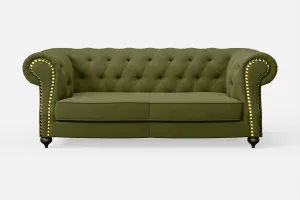 Bitonto 2 Seater Sofa Olive Linen Fabric