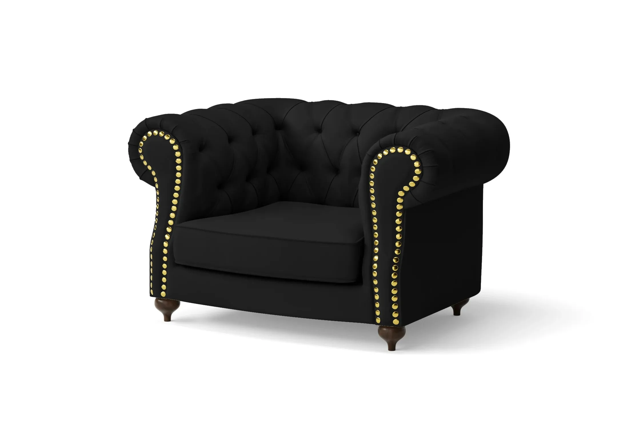 Bitonto Armchair Black Leather