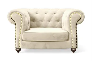 Bitonto Armchair Cream Velvet