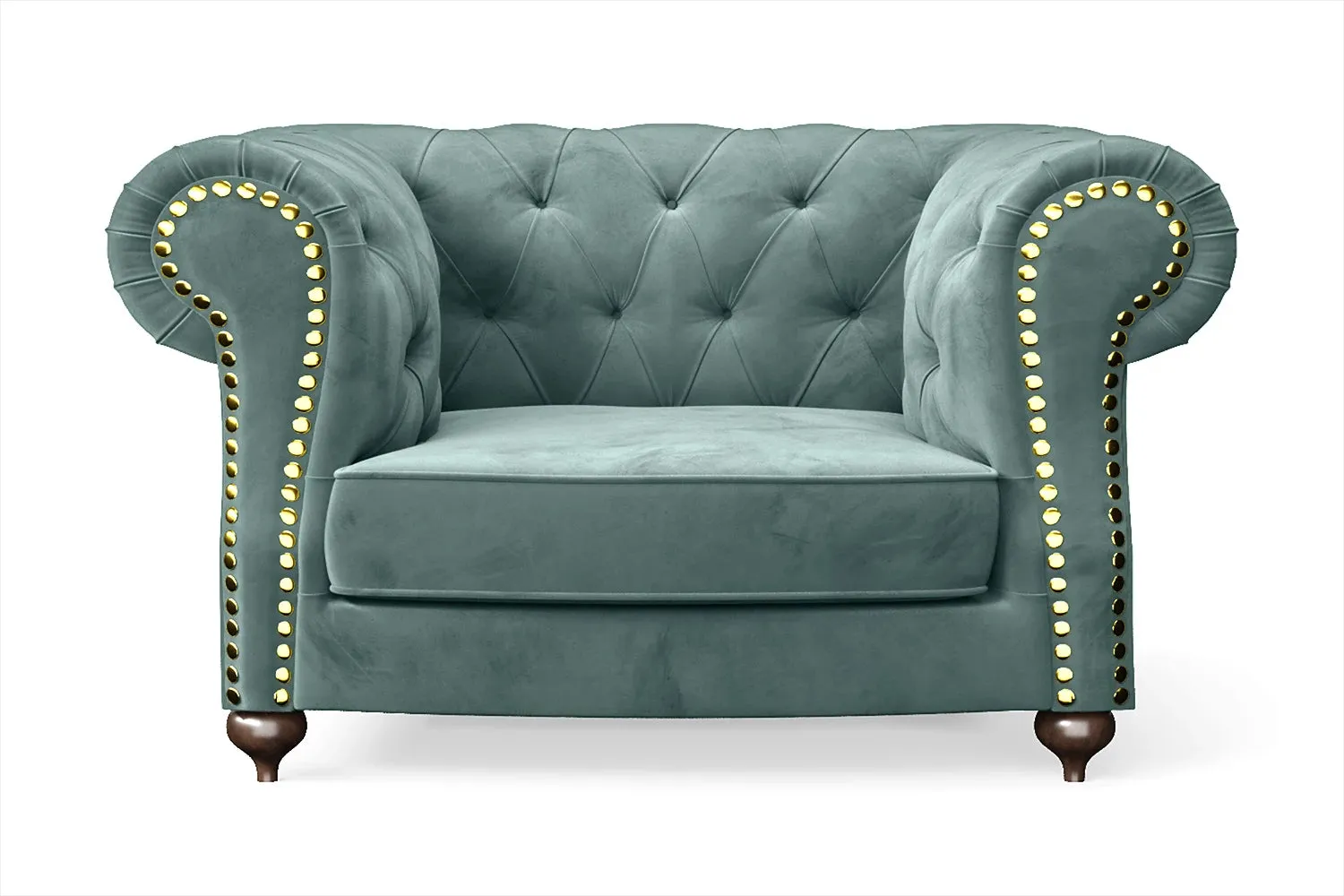 Bitonto Armchair Teal Velvet