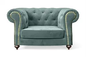 Bitonto Armchair Teal Velvet