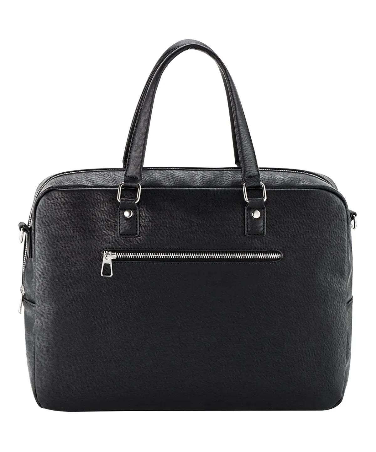 Black - Tailored luxe PU briefcase