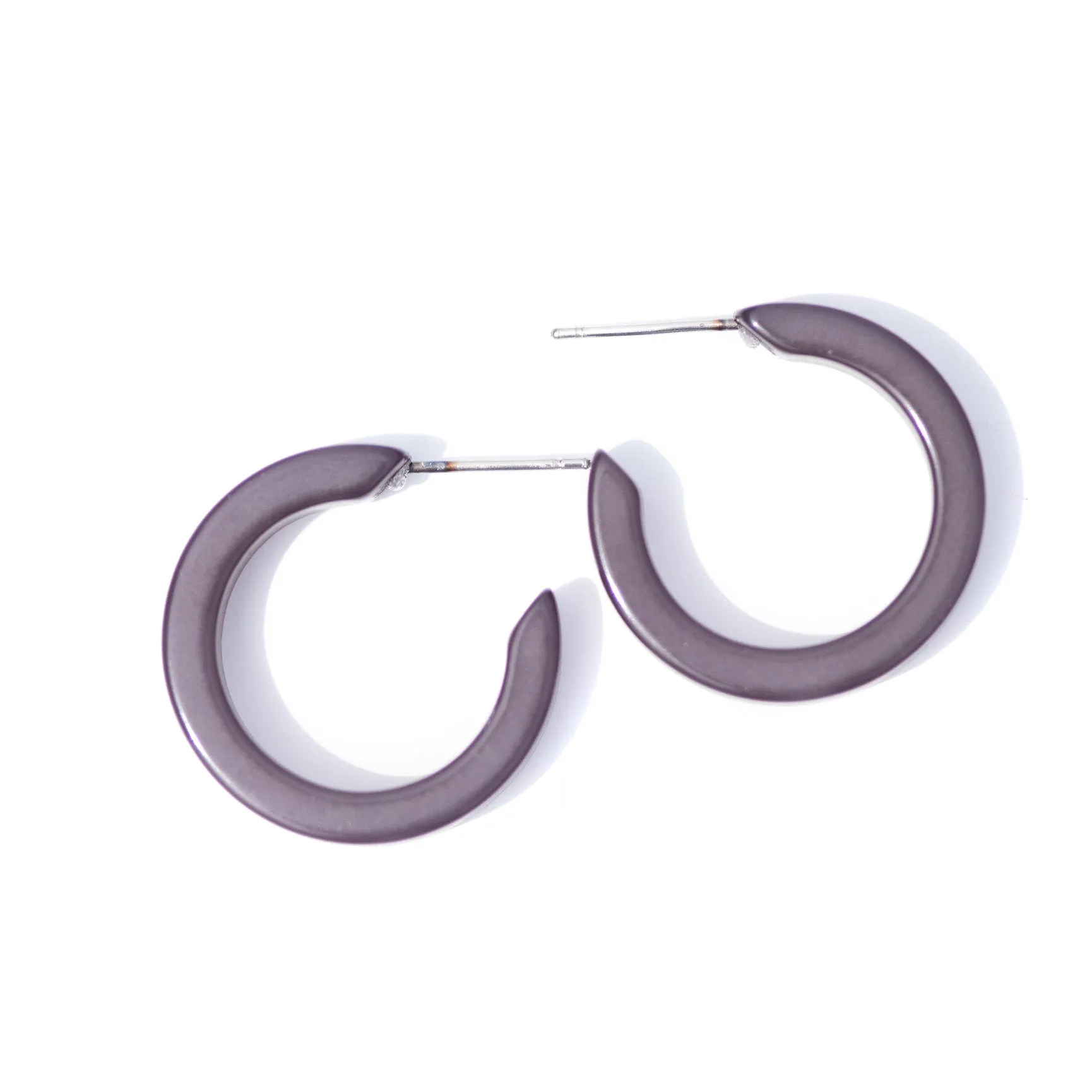 Charcoal Moonglow Mini Classic Hoop Earrings