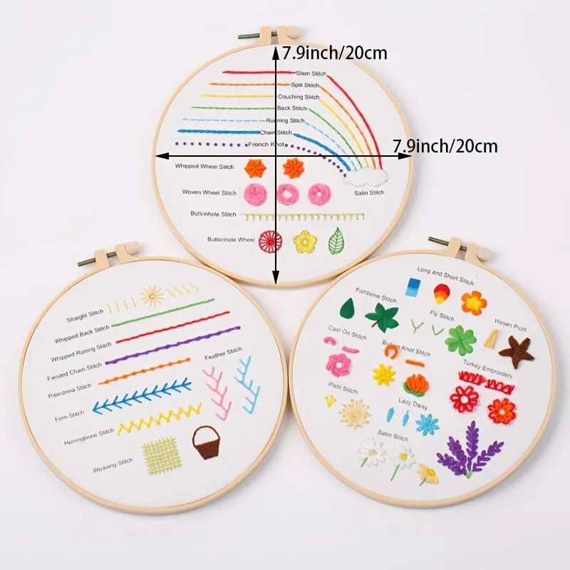 Complete Embroidery Starter Kit with Patterns Instructions  Perfect for Beginners