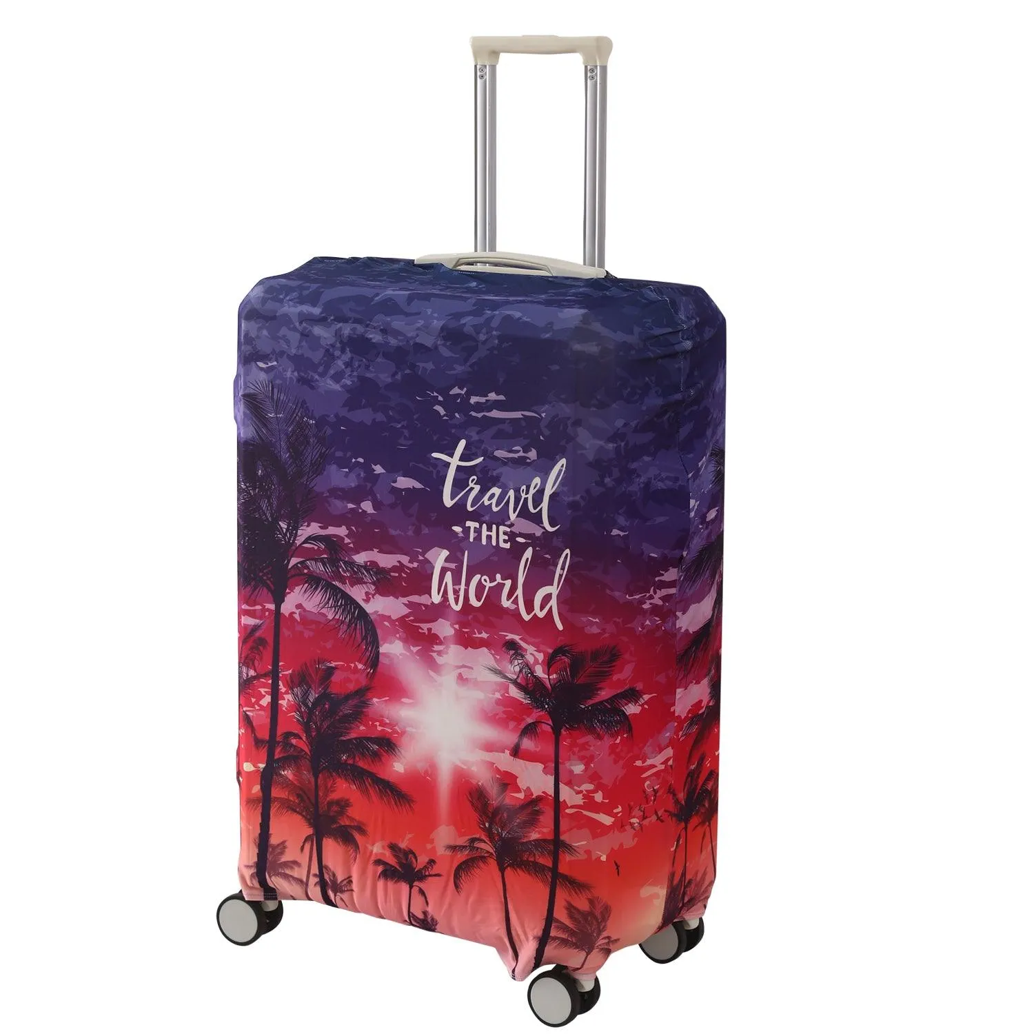 Durable 180 GSM Suitcase Covers S/M/L -Size for Trolley Suitcase, Gradient Beach Vibes