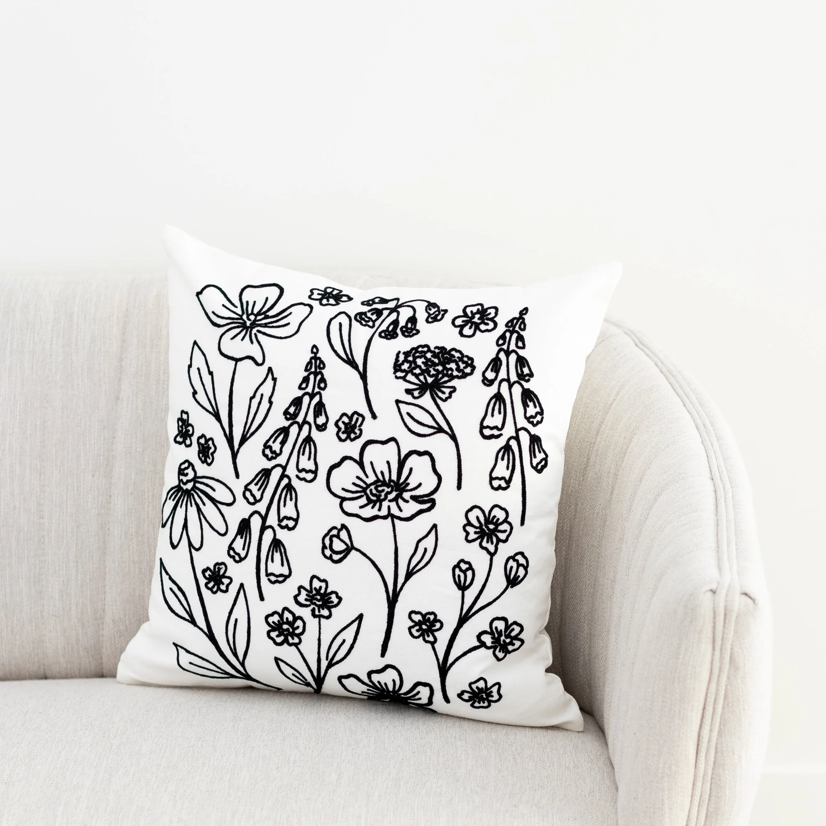 Embroidered Throw Pillow