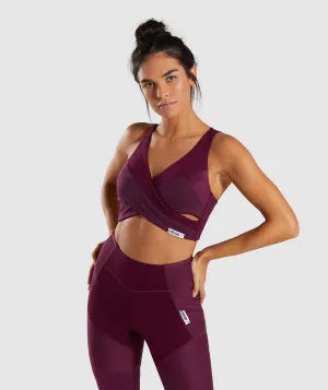 Gymshark True Texture Bralette - Dark Ruby