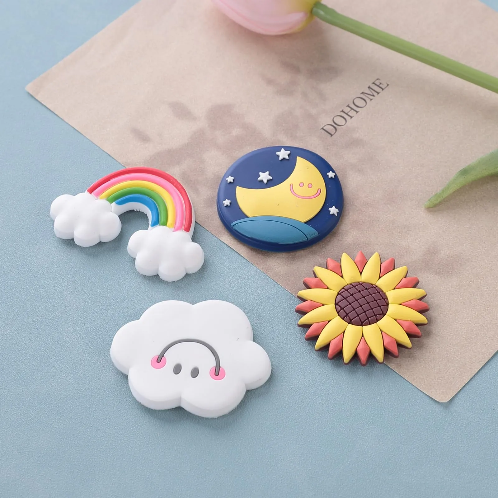 Homestic Cute Sky Shape Fridge Magnets|Home Décor|Best Souvenir Gift|Pack of 4|Multi|