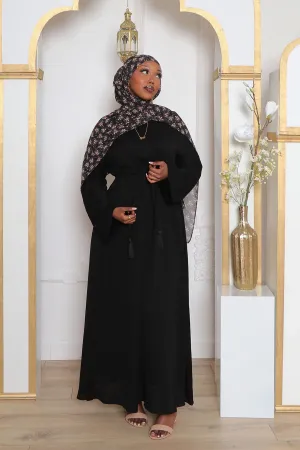 Ivy Essential Flare Abaya- Black