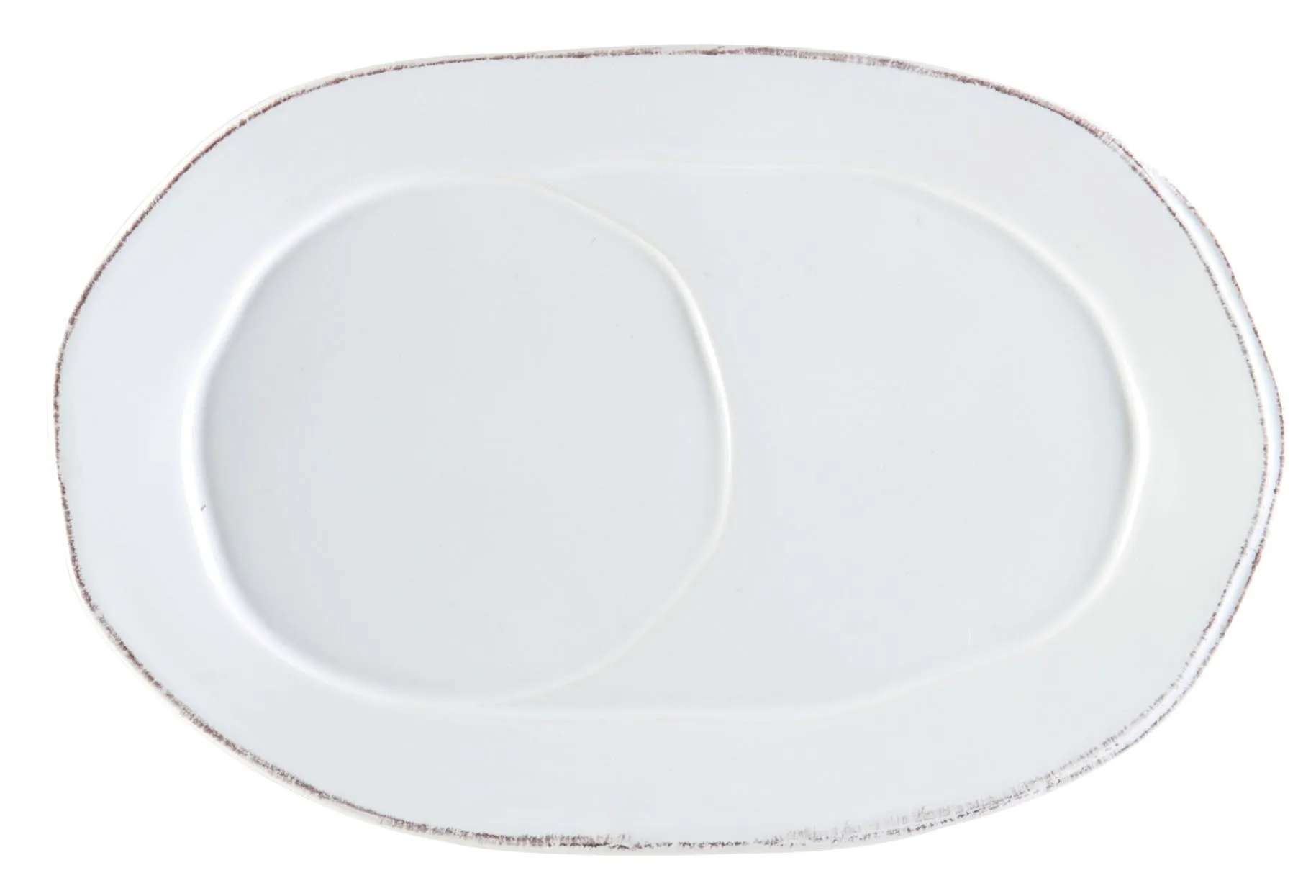 Lastra White Oval Tray