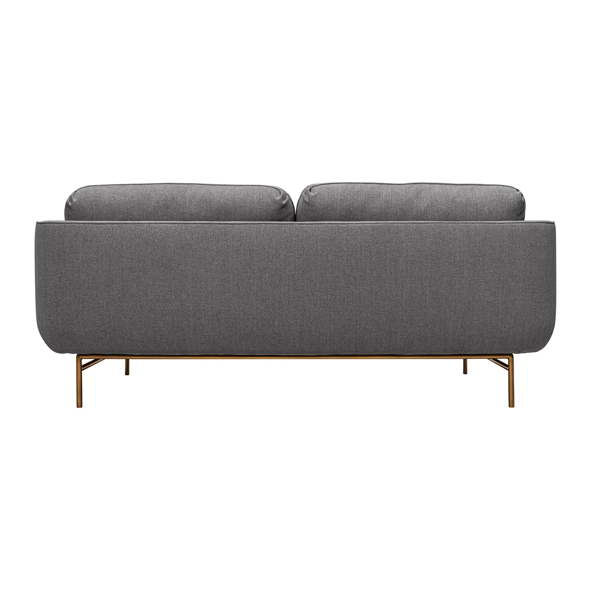 Lilou 77" Fabric Sofa with Antique Brass Metal Legs