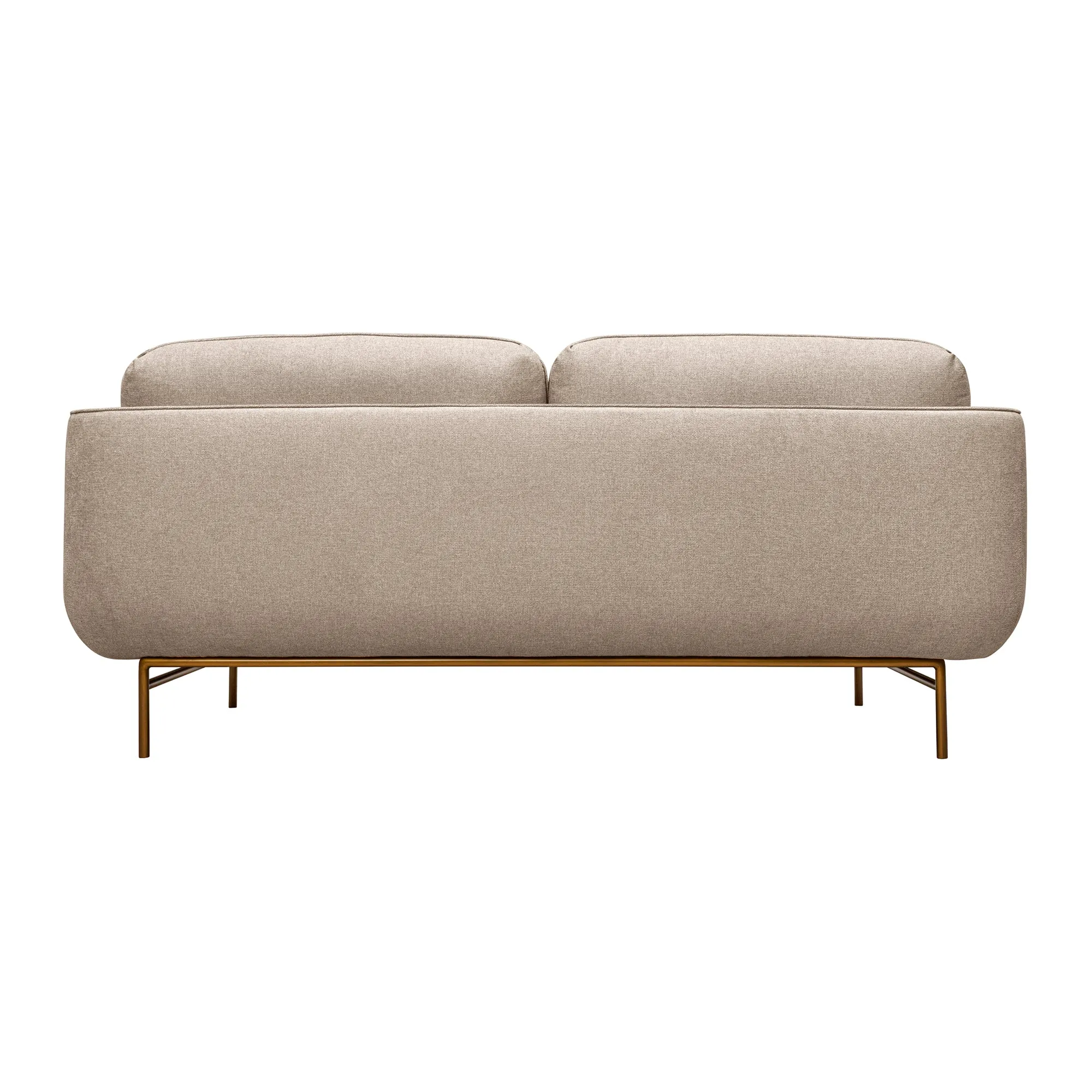 Lilou 77" Fabric Sofa with Antique Brass Metal Legs