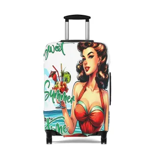 Luggage Cover, Retro Girl, Sweet Summer Time, awd-3006