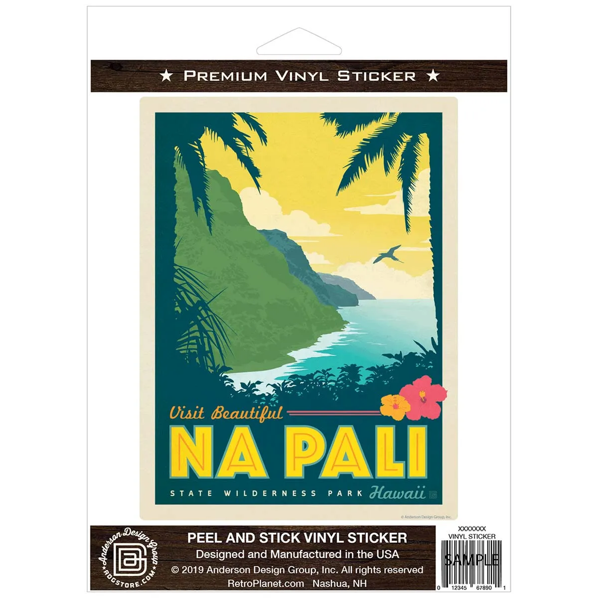 Na Pali Park Hawaii Vinyl Sticker