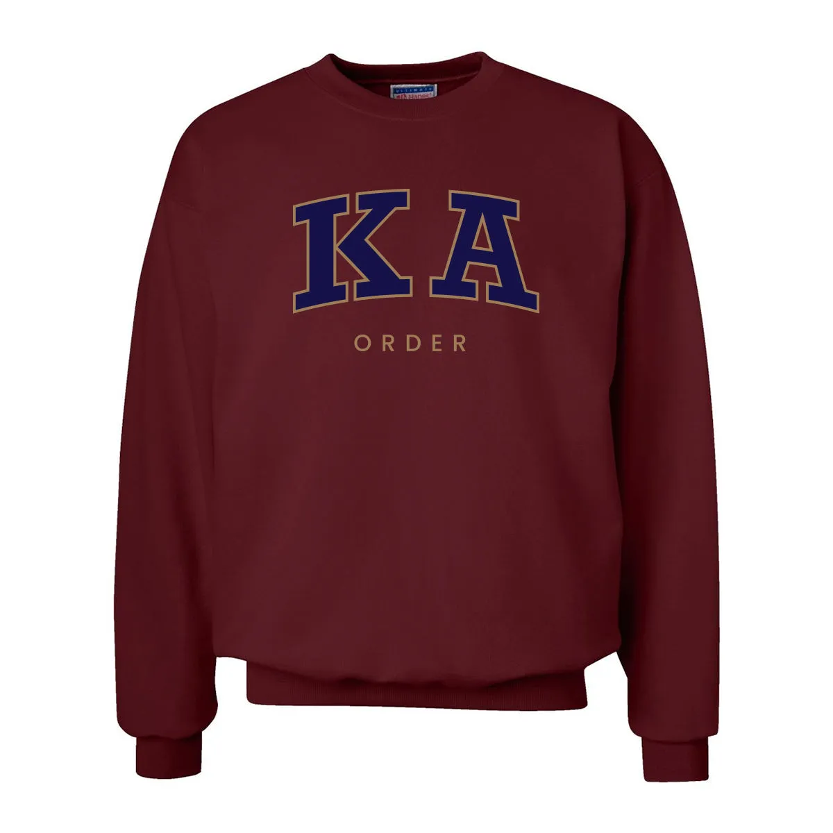 New! Kappa Alpha Maroon Old School Crewneck