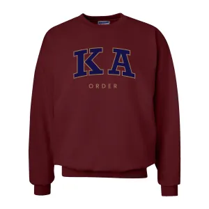 New! Kappa Alpha Maroon Old School Crewneck