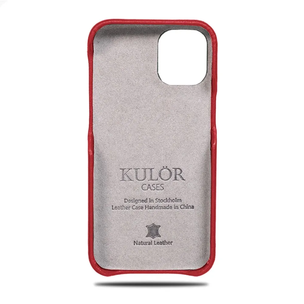 Personalized Scarlet Red Heart iPhone 12 Pro Leather Case