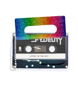 Retro Cassette Tape | Deco Sticker Tag | DAZZLER Rainbow Glitter