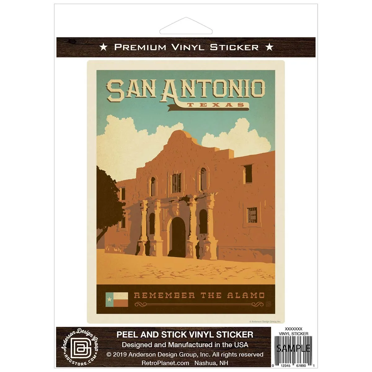 San Antonio Texas Remember the Alamo Vinyl Sticker