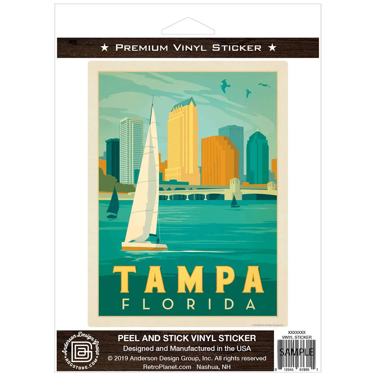 Tampa Florida Vinyl Sticker