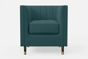 Tivoli Armchair Teal Linen Fabric