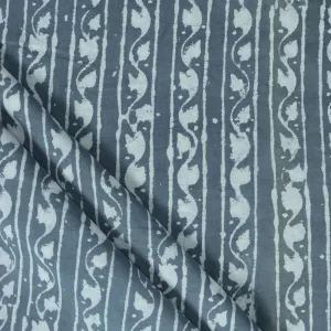 Wooden Block Stripes Printed Cotton Running Fabric